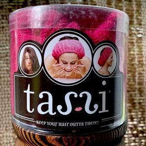 NEW Tassi Hot Pink Hair Holder Head Wrap Stretch Terry Cloth ORIGINAL LG SIZE!